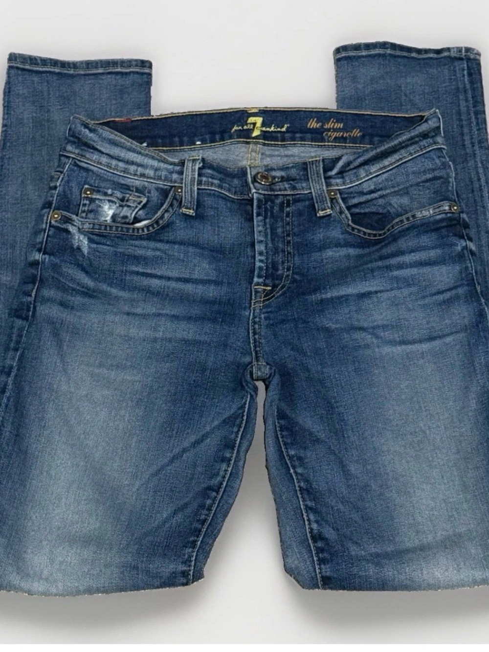 7 For All Mankind The Slim Cigarette Women’s  Jeans size 27 - Blue